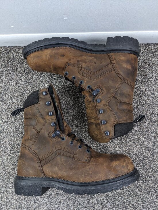 Red Wing Mens 4414 Leather Work Safety Toe Waterproof Boots Sz 10.5 H Extra Wide main image 6